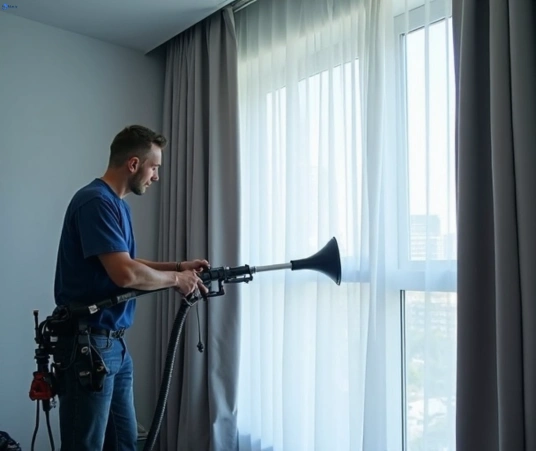 Professional commercial curtain cleaning process equipment Matty Curtain Cleaning narellan-nsw