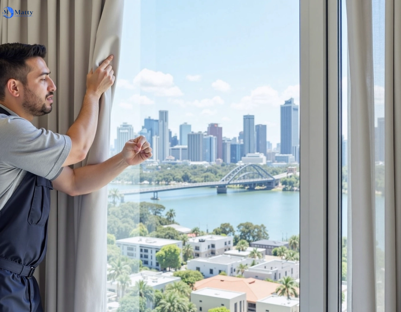Professional curtain steam cleaning service narellan-nsw QLD by Matty Curtain Cleaning